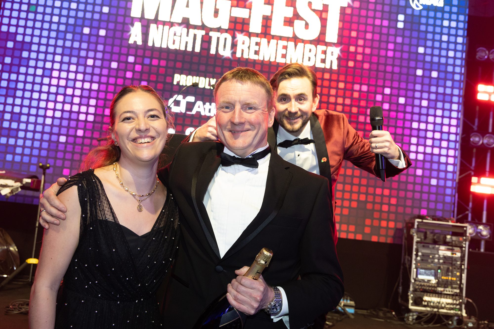 Guests celebrating with their award at the MAG Charity Ball